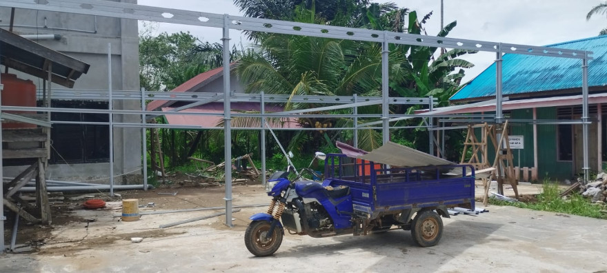 PEMBANGUNAN TERAS POSYANDU CEMPAKA RT 14, DESA MENDIK, KECAMATAN LONG KALI, KABUPATEN PASER